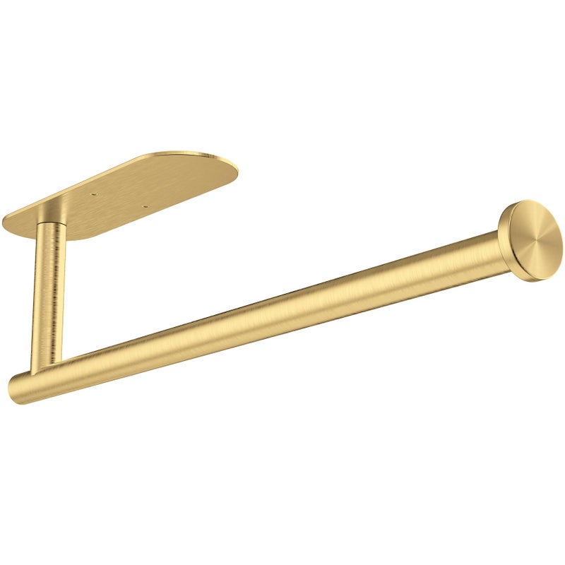 Gewtur Gold Paper Towel Holder Under Cabinet  Adhesive Paper Towel Roll Holder Stick on Wall  Stainless Steel Towel Paper Holder for Bathroom Kitchen - Image 1